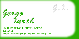 gergo kurth business card